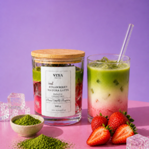 Iced Strawberry Matcha Latte